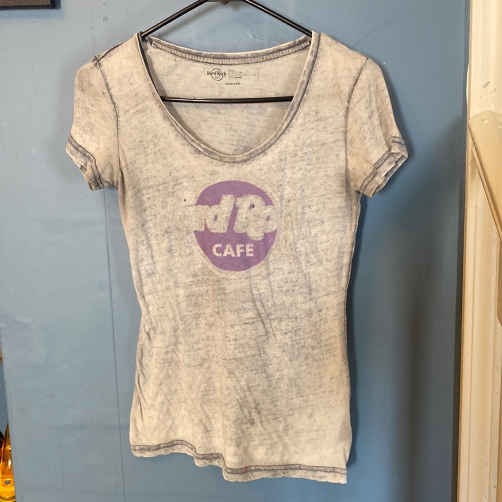 Hard Rock Cafe T Shirt Size Small, Gray & Purple